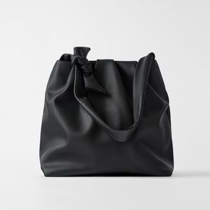 ZARA Soft Shopper With Knotted Strap